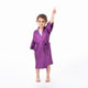 Cross-border pure color children's bathrobe foreign trade thin big children satin nightgown baby catwalk cardigan boys and girls bathrobe