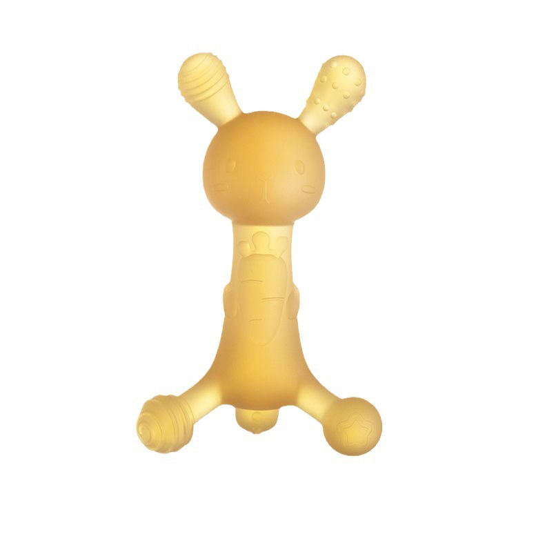 Silicone radish rabbit teether baby rabbit teether sitting rabbit teether radish Rabbit Baby teether stick teether