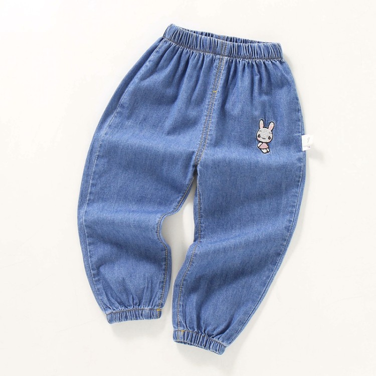 Boys and Girls Casual Jeans 2018 New Summer Thin Children's Anti-mosquito Pants Loose Trousers Baby Bloomers