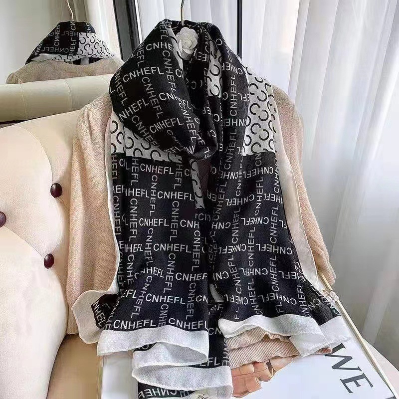European and American ins Cotton and Linen Scarf Spring and Autumn Scarf Women's Sunscreen Shawl Beach Towel Warm Cross-border Foreign Trade