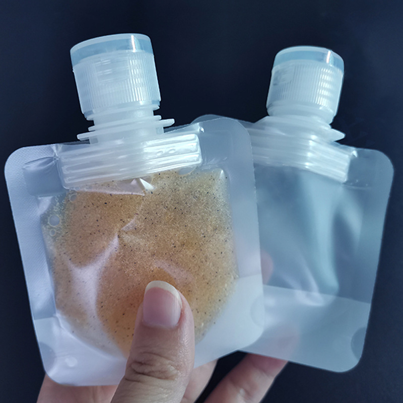 Travel lotion packaging bag portable cosmetics shampoo flip suction nozzle bag skin care products small sample packaging bag wholesale