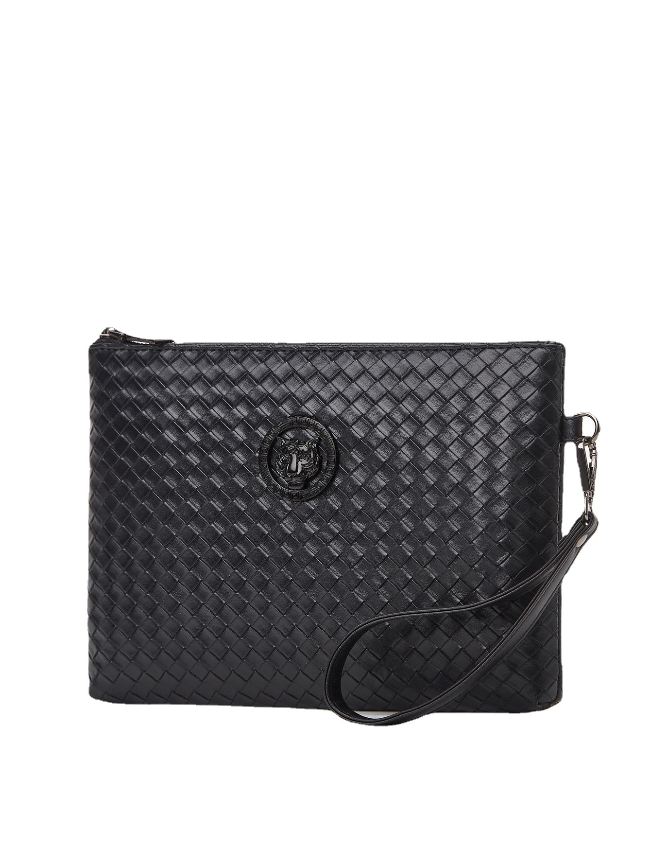 New men's woven clutch large capacity envelope soft leather fashion Business Men's bag live a generation of hair