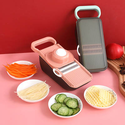 Multifunctional Vegetable Cutter Kitchen Slicing Pattern Guard Hand Wipe Household Potato Cucumber Storage Peel Grater