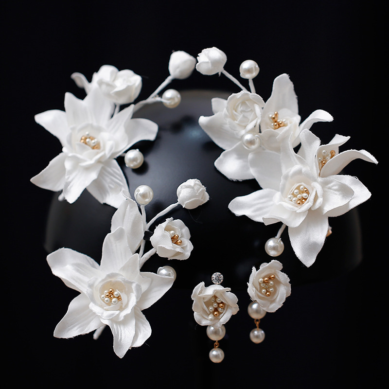 Copricapo da sposa coreano Mori nuovo super fata versatile squisito bocciolo di fiore forcina abito da sposa accessori abito da sposa_voghion.com
