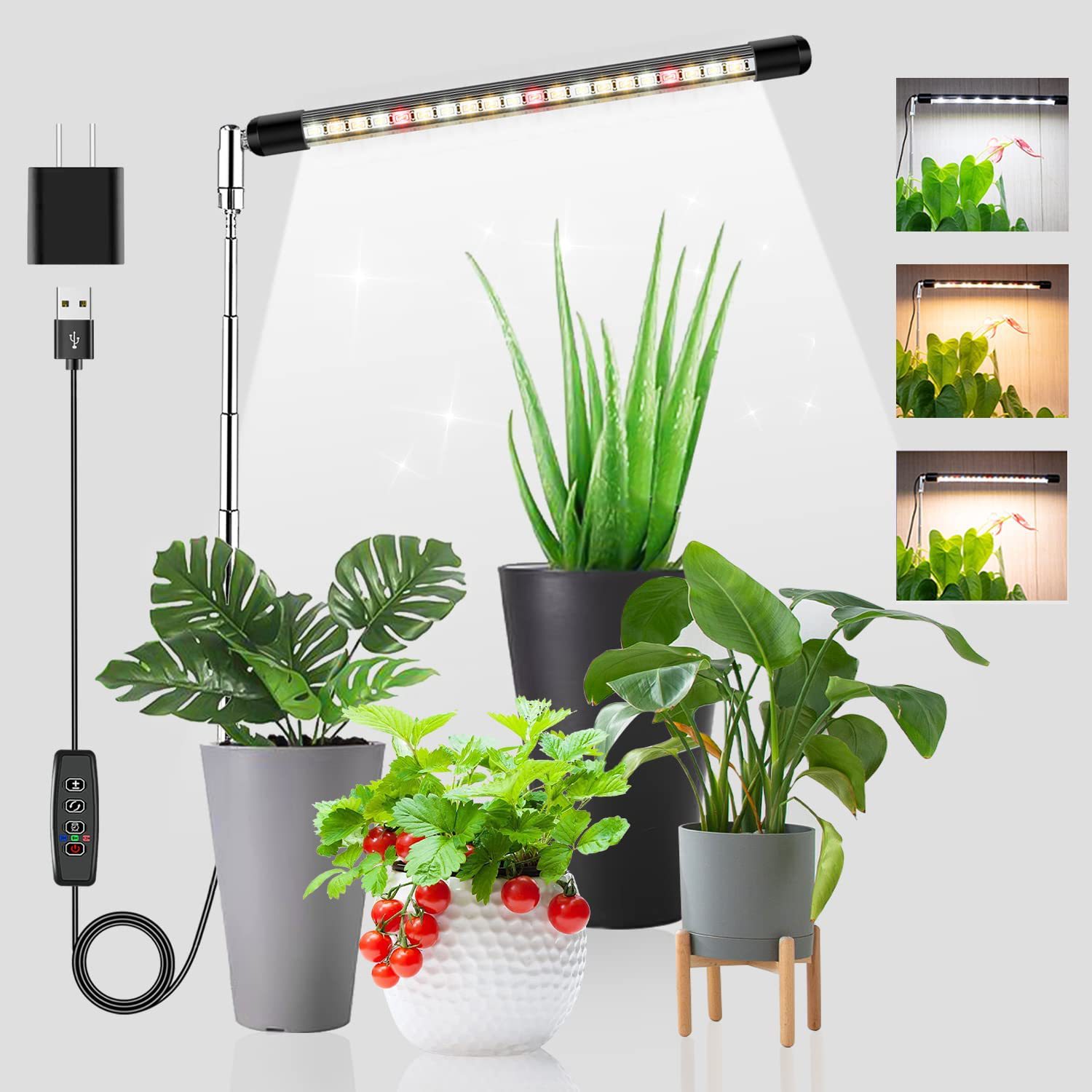 New telescopic height adjustment LED plant light indoor plate planting fleshy fill light Full Spectrum Plant Growth Light