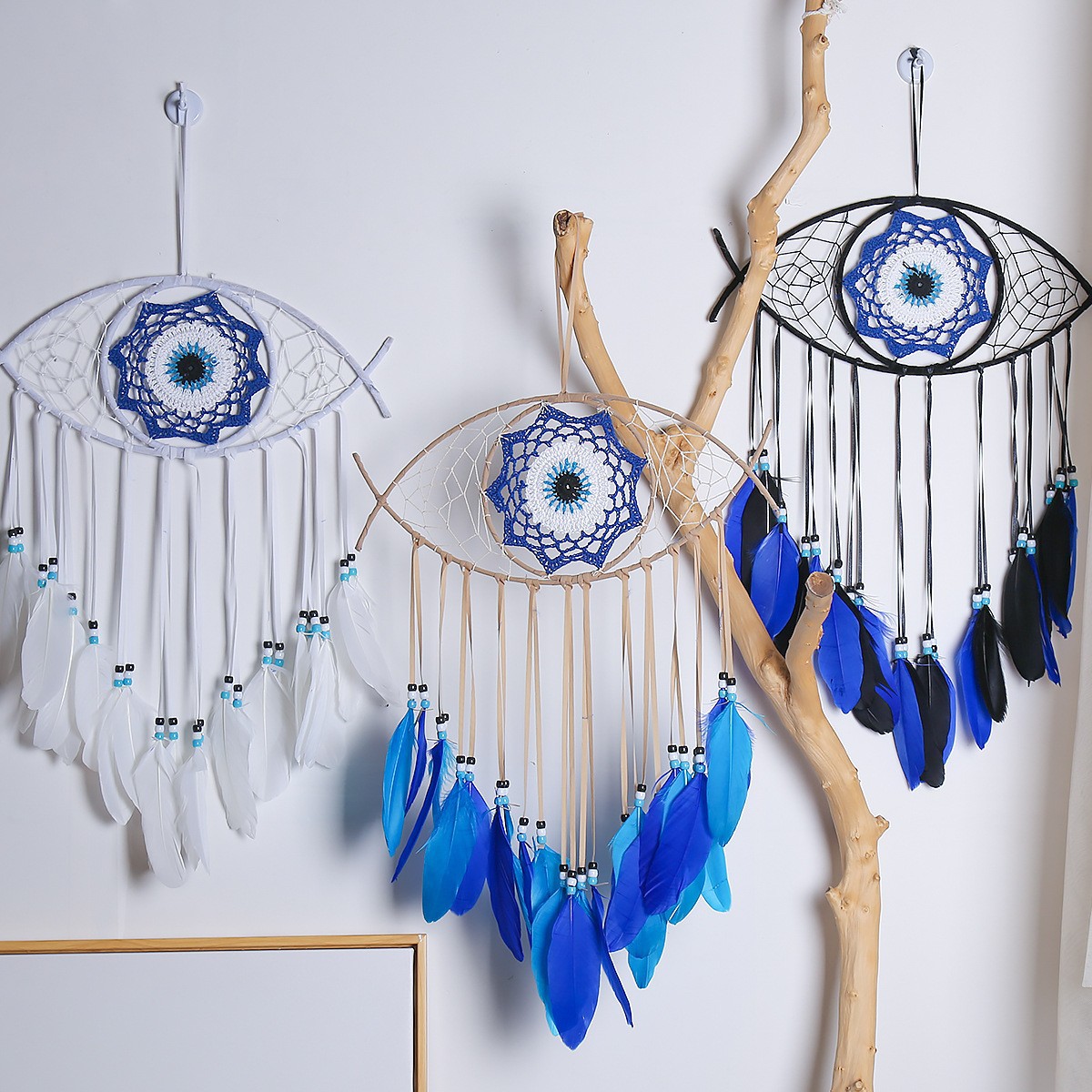 Decorative evil eyes dream catcher feather hand-woven crafts dream catcher pendant cross-border hot sale dream catcher