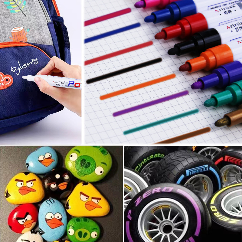 Color large capacity paint pen ceramic tile floor tile beauty sewing pen mildew-proof waterproof non-fading industrial paint marker