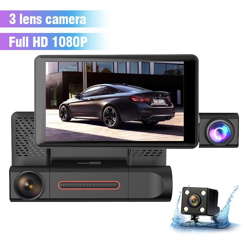 New three-lens driving recorder HD 1080p Lingtong 6248 three-camera driving recorder