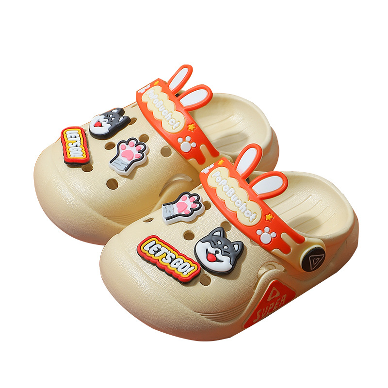 Children's Slippers Boys' New Non-slip Soft-soled Cave Shoes for Girls and Babies Home and Outfit Cartoon Toe Sandals and Slippers