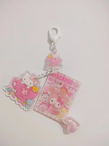 Little Red Book same style kitty cute keychain book bag buckle acrylic ornaments accessories small gifts for people