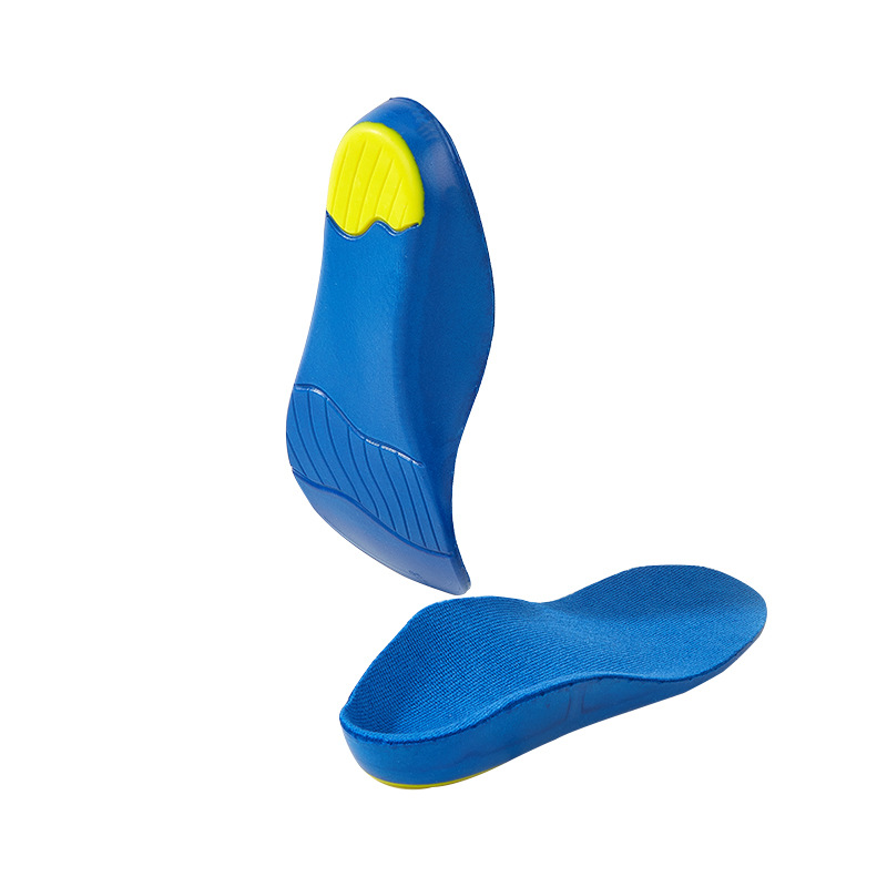 Pu foam factory direct children's arch insole sports comfortable breathable inside and outside eight arch support insole