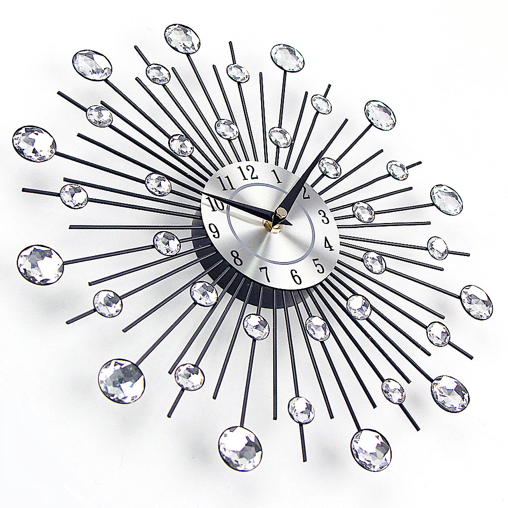 Nordic fashion mute creative wall clock living room clock home simple art electronic clock wall hanging watch wholesale