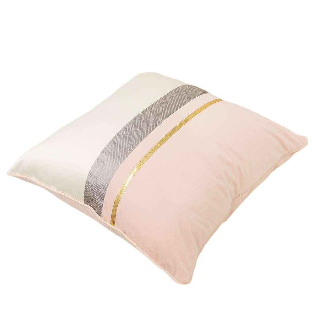Stitching solid color New Home square rectangular super soft pillow car available modern simple style sofa pillow