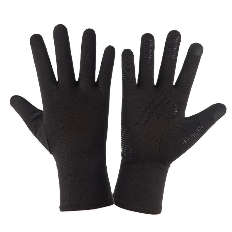 Outdoor thermal gloves men's Q9065 touch screen full finger windproof fleece-lined sports running mountaineering riding gloves cross-border_voghion.com