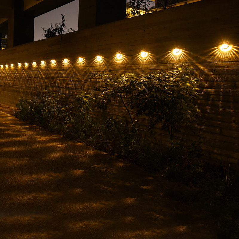 Home Solar Fence Light Park Courtyard Outdoor Fence Decoration Landscape Light Deck Ladder Steps Fence Light