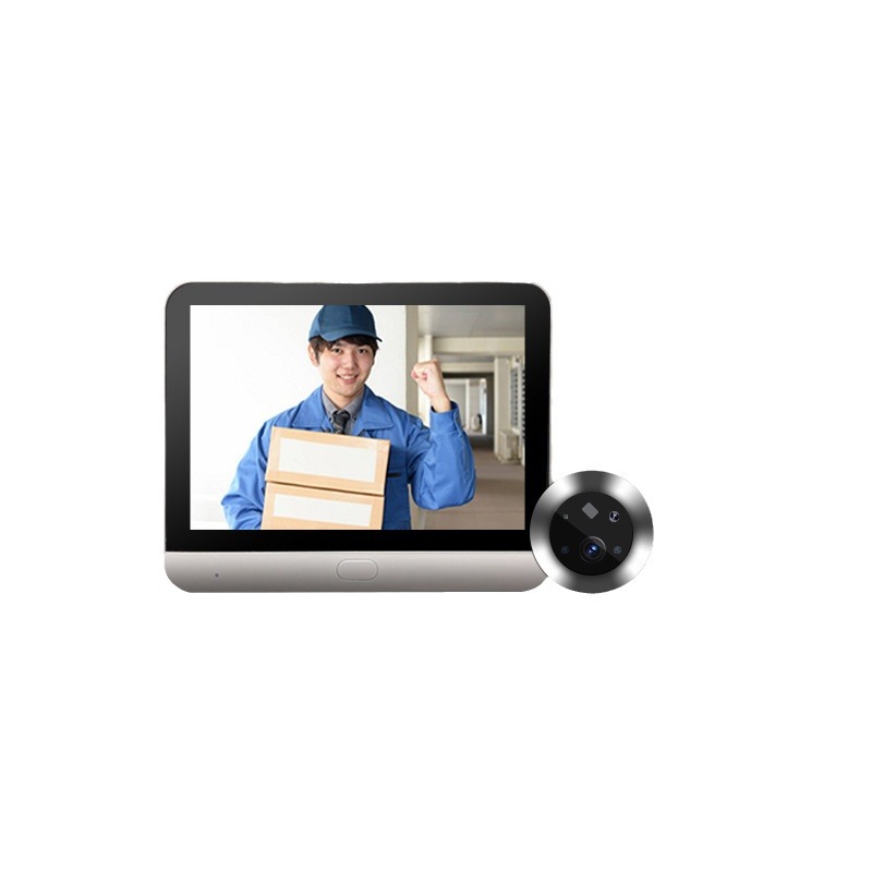 Small graffiti cat eye camera wifi mobile phone remote monitoring HD video doorbell wireless intercom video tuya