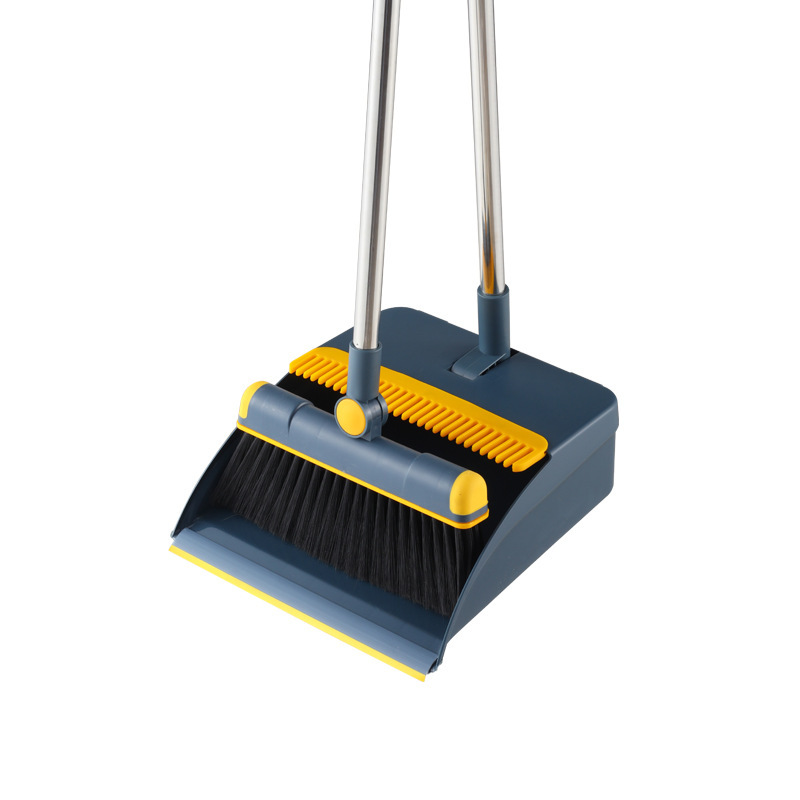 Folding Broom Set Dustpan Combination Household Rotating Broom Broom Sweeping Artifact Scraping Water Garbage Shovel Non-sticky