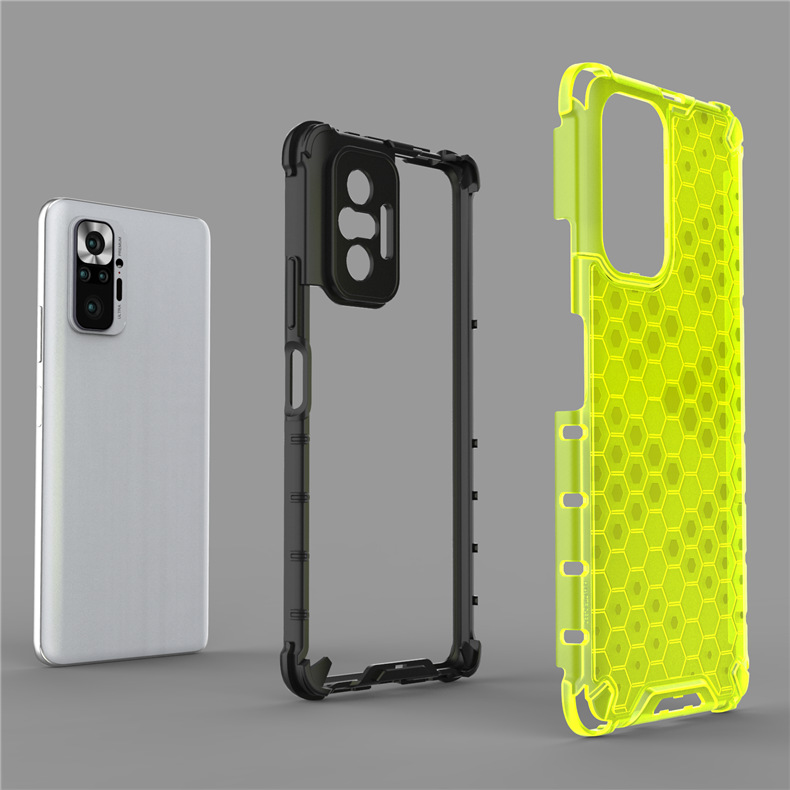 Cross-border applicable to Red Mi note13 honeycomb drop-resistant phone case Red Mi K70 pro transparent color creative protective case