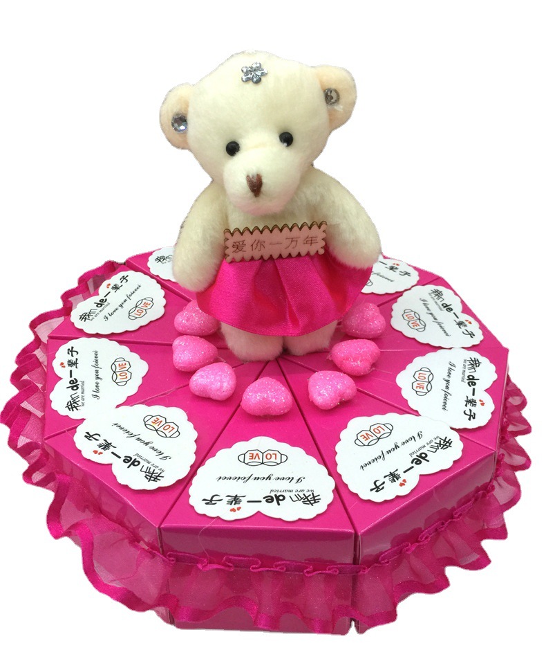 Triangle Candy Box White Cardboard Wedding Cake Box European Small Birthday Cake Box Bare Box Color