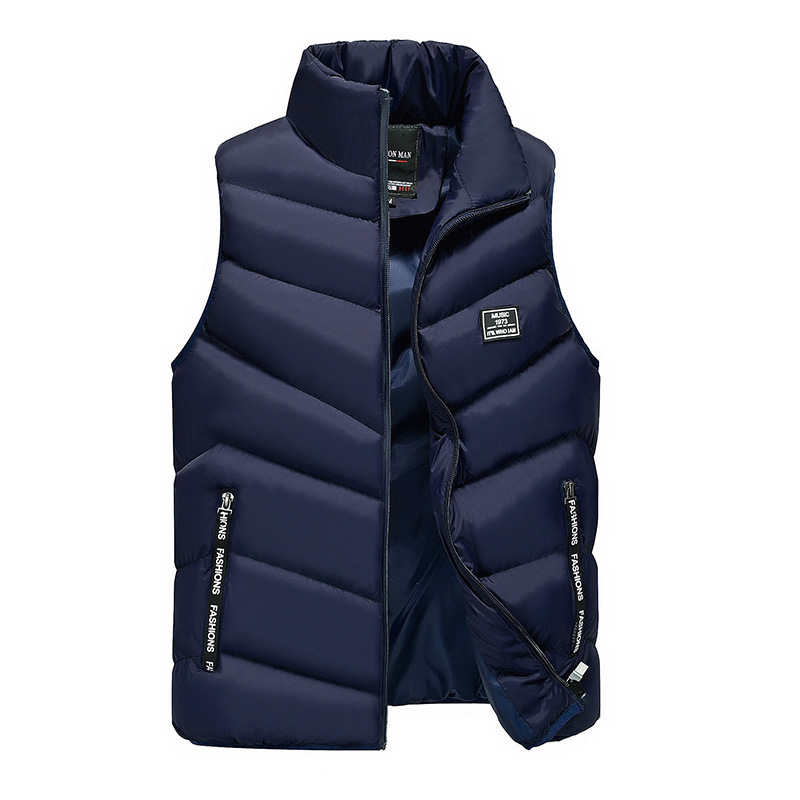On behalf of men's cotton-padded jacket vest 2021 Winter new fashion youth fashion warm coat spot thick coat