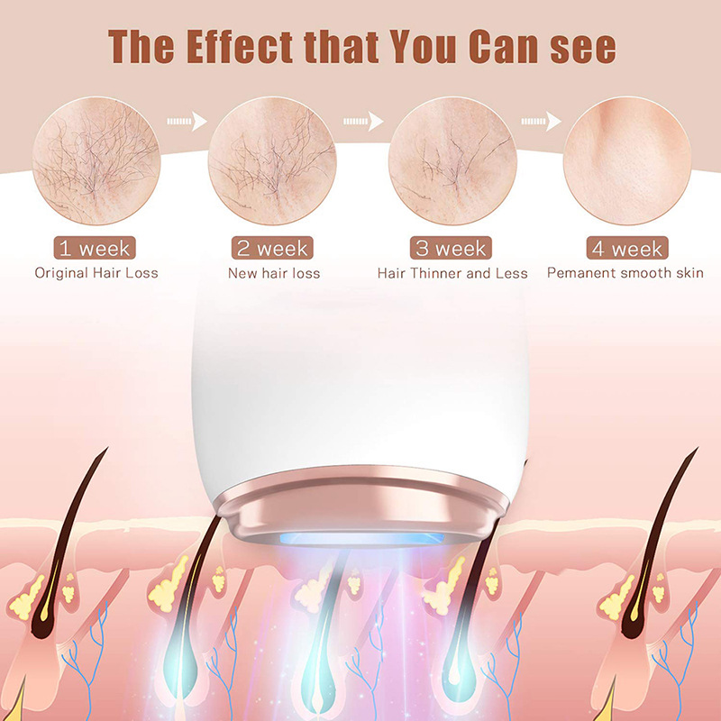 Cross-border Hot-selling Non-freezing Hair Removal Instrument IPL Hair Removal pulse portable beauty instrument full body Hair Removal