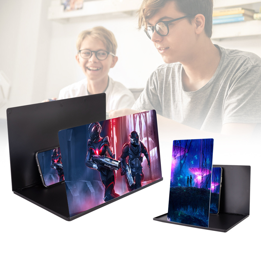 F31 Mobile Phone Screen Amplifier Multi-function Magnifier Desktop Bracket Horizontal and Vertical Screen Super Clear Screen Anti-blue Cross-border