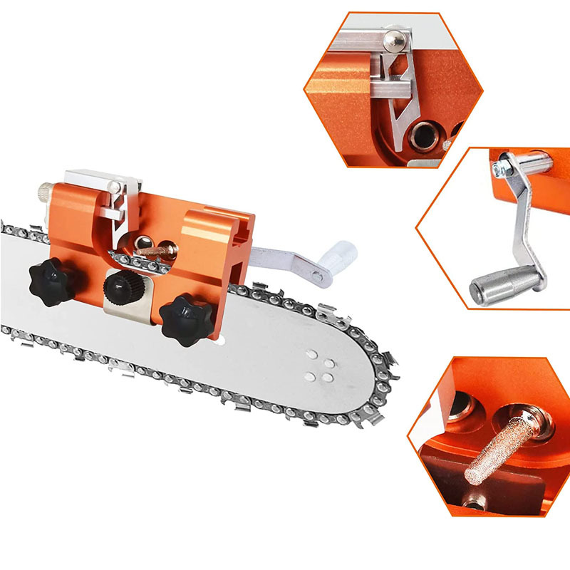 New hand chain grinder portable household hardware tool accessories grinding chain clamp chain saw sharpener spot