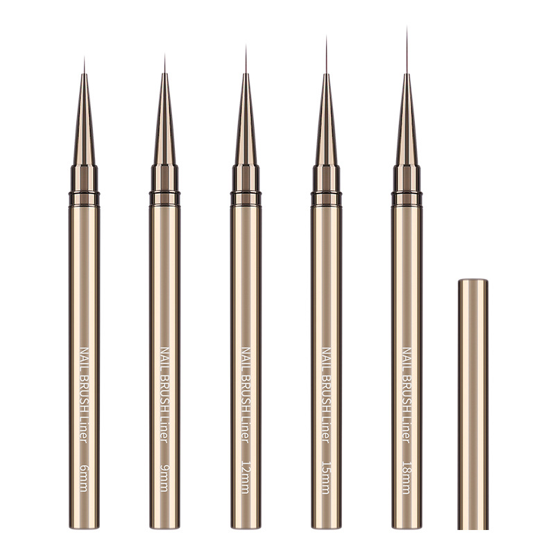Cross-border new metal rod nail drawing pen Japanese color painting flower Hook pen 5 pieces suit drawing pen customization