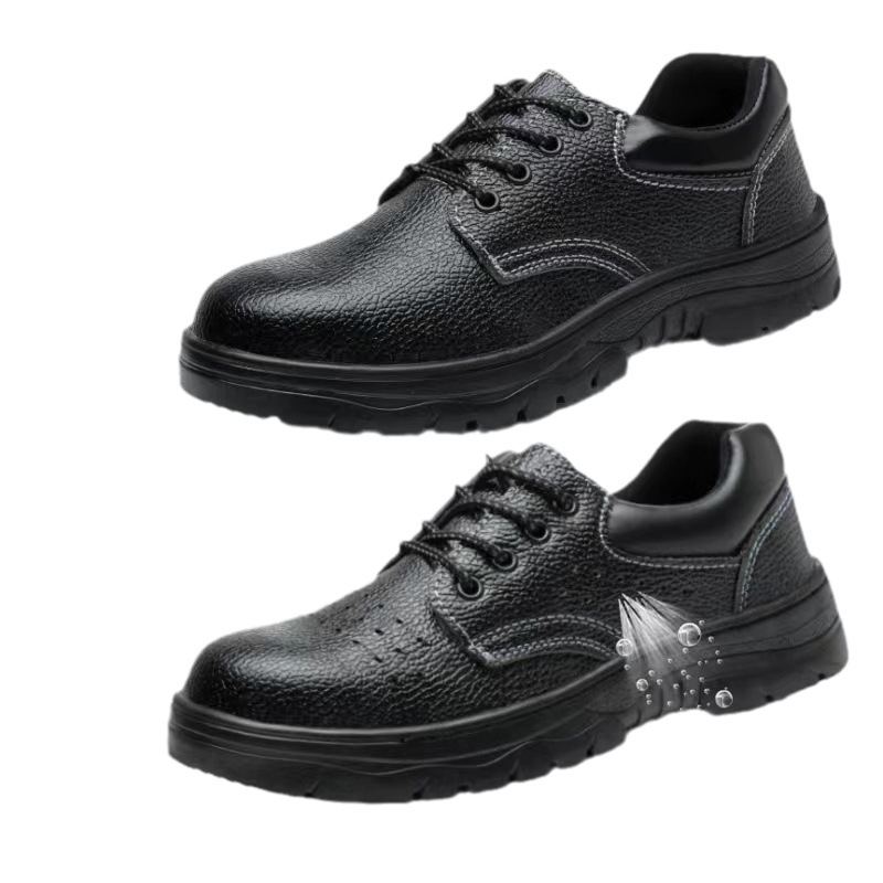 Safety Shoes Men's Breathable Low-top Anti-smashing Anti-piercing Steel Toe Safety Shoes Four Seasons Safety Protection Work Shoes