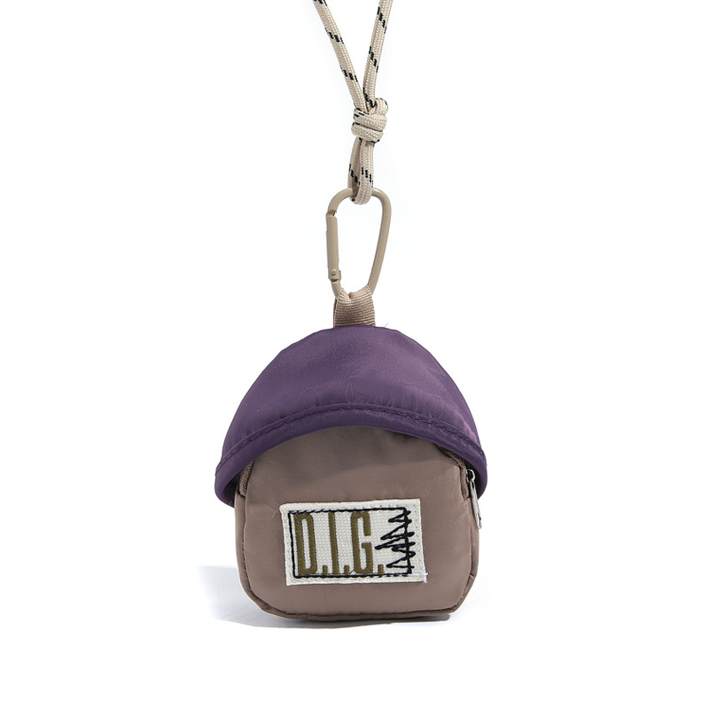 Creative Mushroom Bag Sports Hanging Neck Bag Travel Storage Headphone Bag Fashion Brand Personalized Chest Bag All-match Student Coin Purse