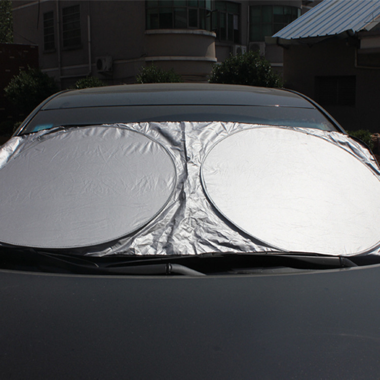 Car sun visor double ring sun visor silver-coated front gear sun visor heat insulation sun protection car sun visor