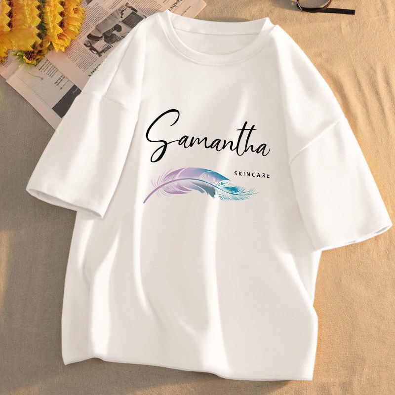 White Short-sleeved Crewneck T-shirt Women's Loose 2024 New Summer Korean Style Fashion Half-sleeved Women's Instagram Style Trendy Top Clothes