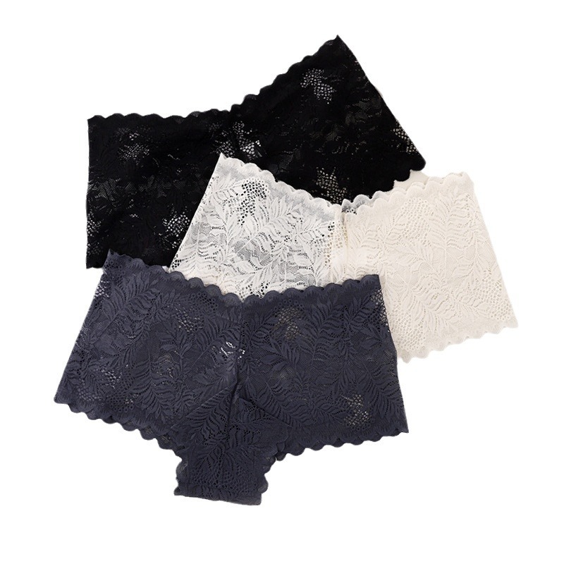 Cross-border explosions V-shaped low waist lace underwear women sexy eBay solid color briefs comfortable ladies underwear wholesale