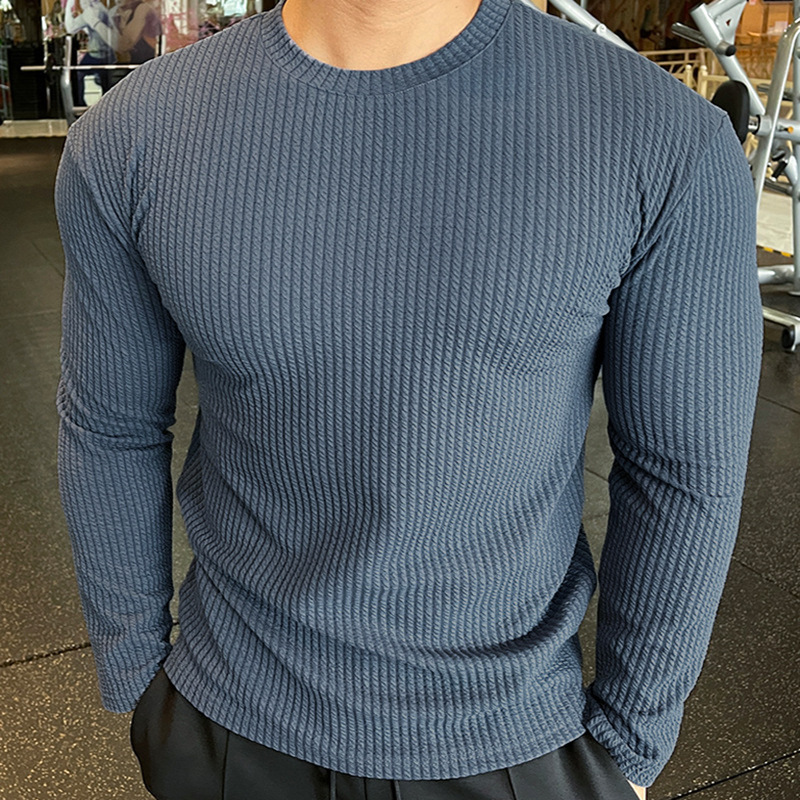 2022 European and American Sweater Men's Autumn and Winter New Fashion Knitted Long Sleeve Top Amazon Knitted Sweater Cross-border Men's Wear