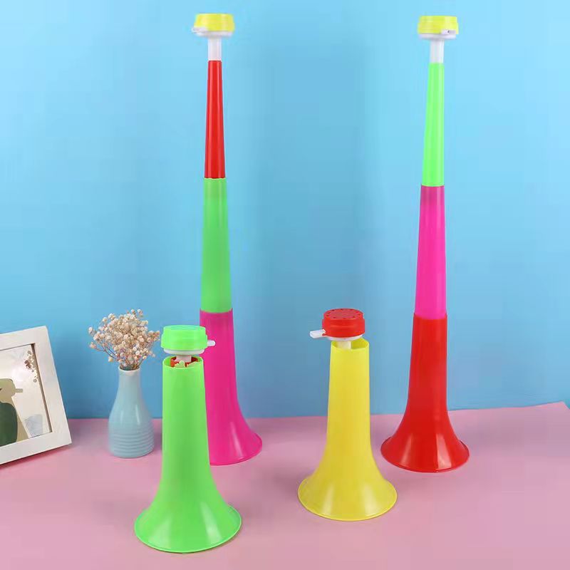 Stall toys hot sale three-section retractable horn toy retractable horn cheer large Puru Zula horn toy