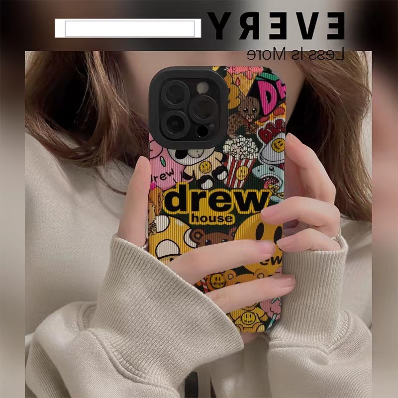 歐美潮牌drew適用IPhone13/12promax蘋果11手機殼X男X女款XS全包8