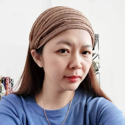 Korean Striped Wide-brimmed Hair Band Turban Fashion Shiny Headband White Hair Headwear Elegant Fabric Hair Band Hair Set for Women