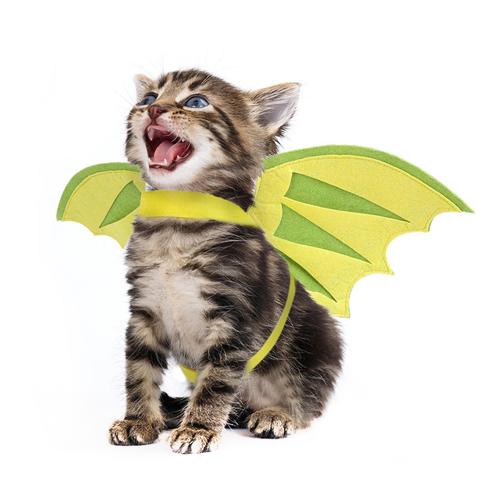 New Halloween Pet Wings Dog Pterosaur Cat Wings Party Props Funny Dinosaur Wings Costumes