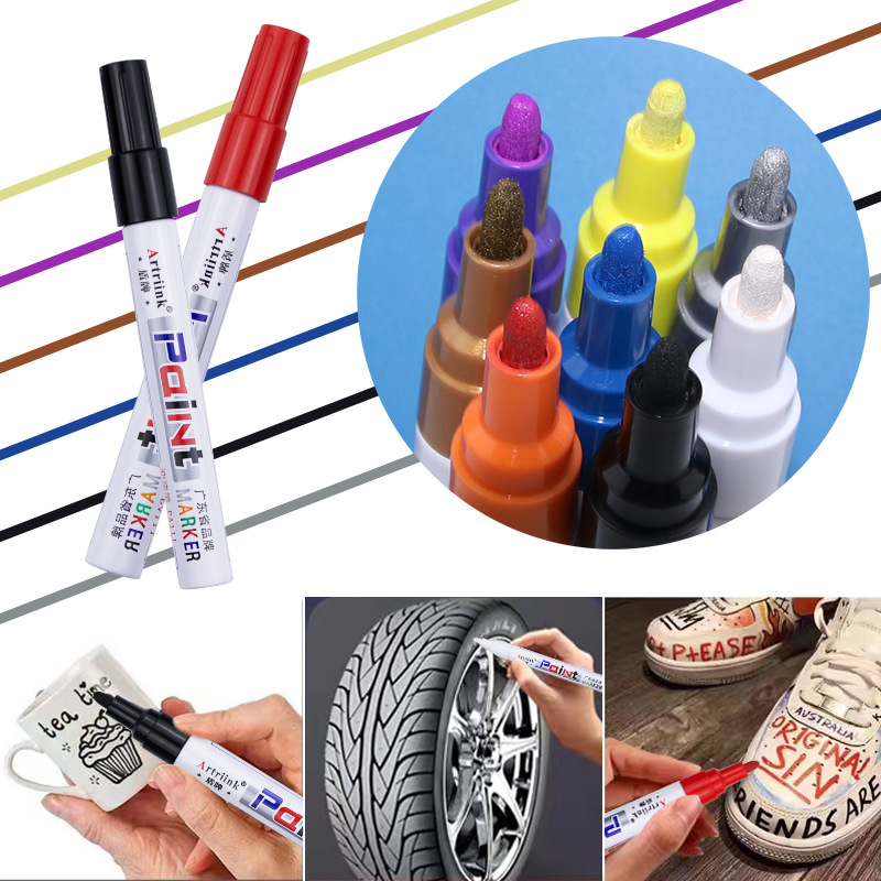 Color large capacity paint pen ceramic tile floor tile beauty sewing pen mildew-proof waterproof non-fading industrial paint marker