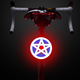 Five-pointed star red and blue two-tone