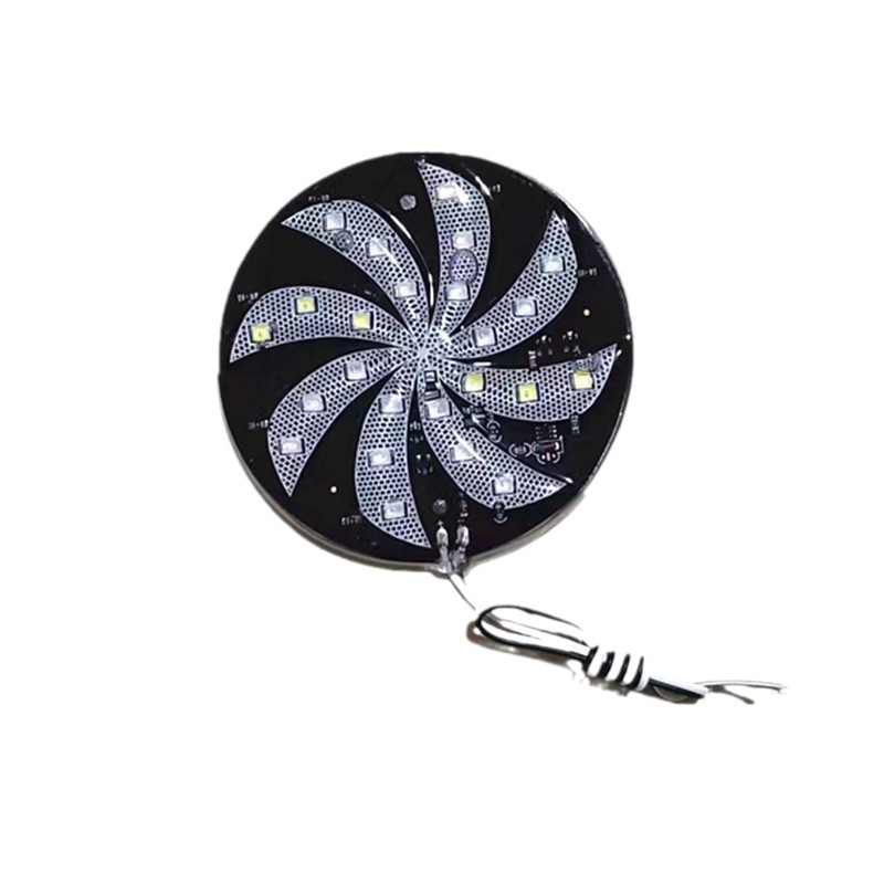Factory Direct sales motorcycle electric car modification decoration flash light LED colorful hot wheel decorative light fan blade light