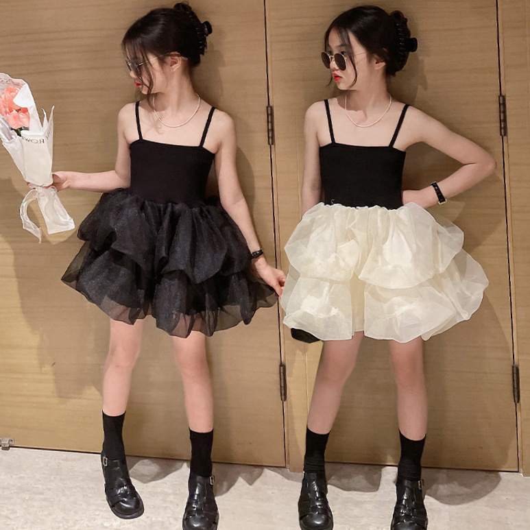女童夏季連衣裙洋氣兒童裝時髦裙子姐妹夏裙禮服森系閨蜜超仙仙氣