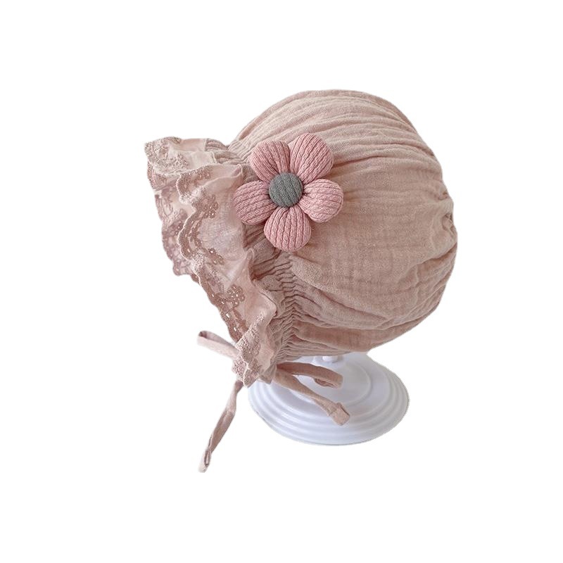 Baby Hat Children Baby Spring and Autumn Thin Girl Newborn Children Summer Pure Cotton Princess Sun-shading Palace Hat Fetal Hat