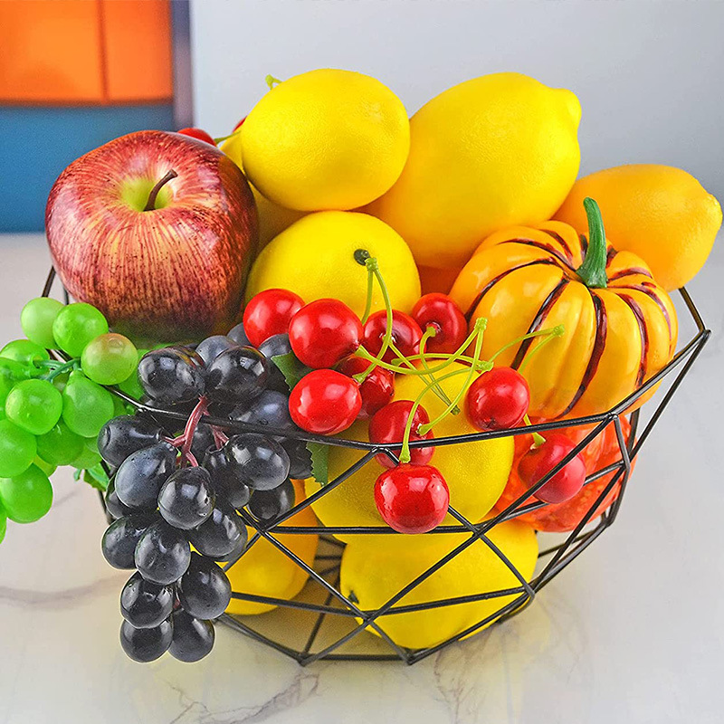 Simulation fruit persimmon apple orange fake banana lemon pomegranate orange decoration photo props early education toys