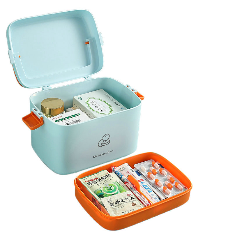 Medicine Box Household Large Capacity Family Standing Medical First Aid Kit Full Set of Home Visit with Medicine Storage Box Emergency Box