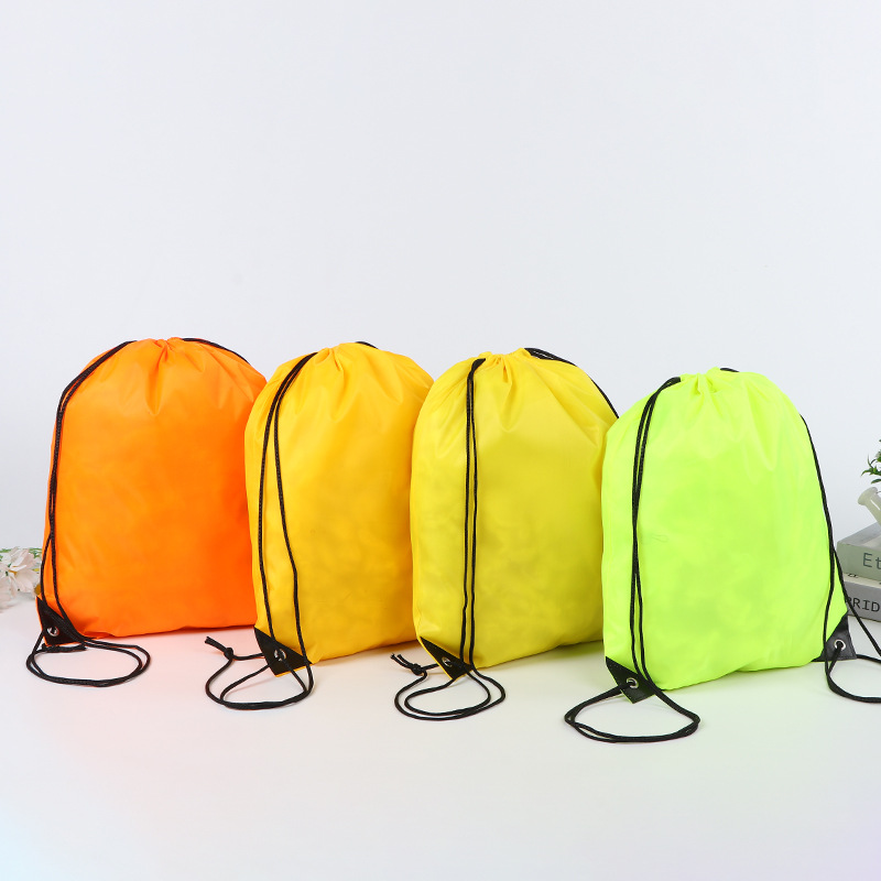 In stock polyester drawstring Oxford cloth advertising backpack marathon outdoor sports basketball bag