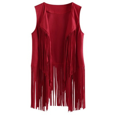2023 New European and American Spring and Summer Fashion Thin Tassel Vest Women's European Station Slimming Slim-fit Sleeveless Vest Women's Trendy
