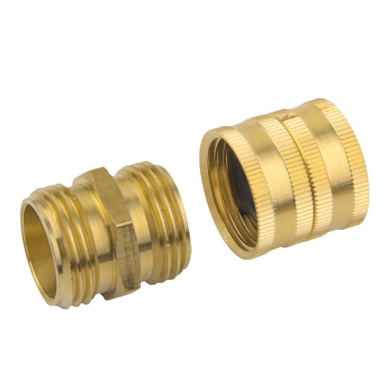 2 pairs of all-copper double-pass 3/4 washing machine multi-purpose faucet joint threaded water pipe joint two-way conversion head