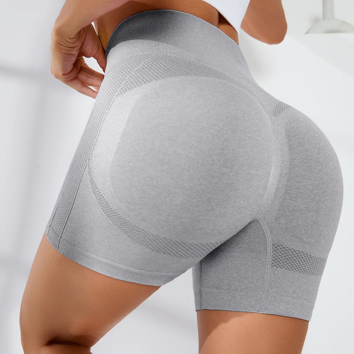 Cross-border TK Seamless Sports High Waist Yoga Pants Peach Hip Tight Shorts Fitness Pants Running Pants Quick-dry Women