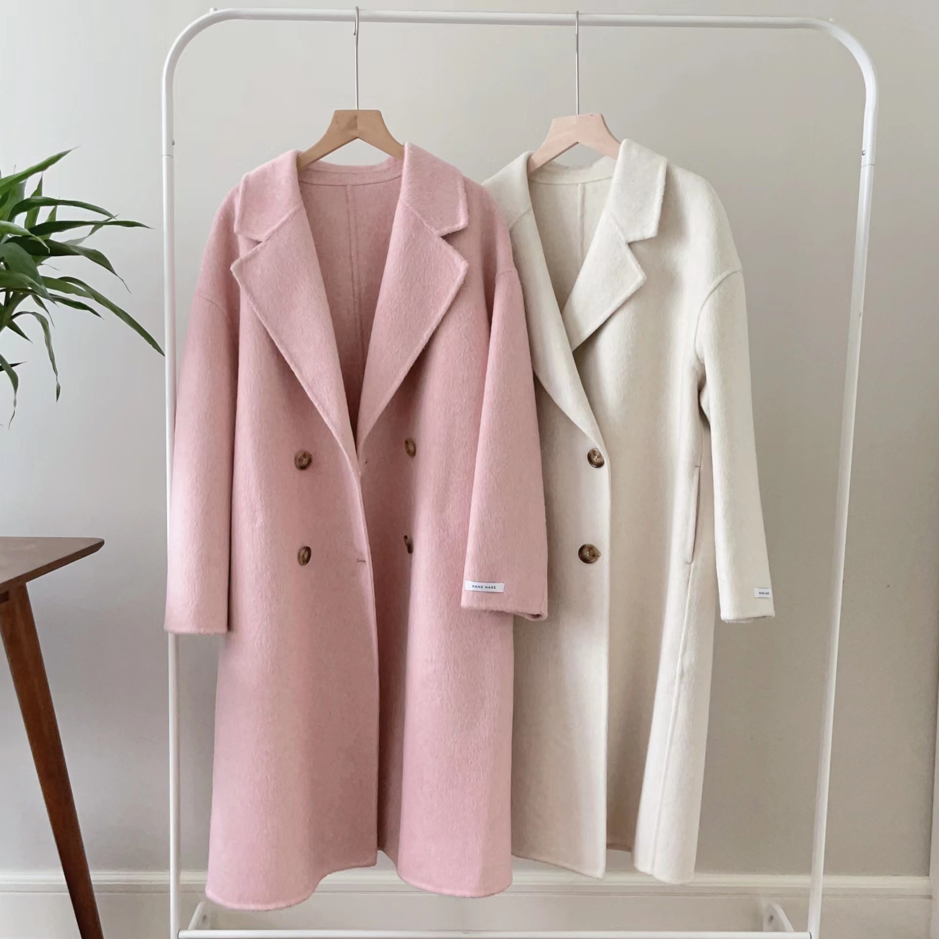 2023 New Long Wool Double-sided Cashmere Coat Women's Mid-length Korean-style Loose All-match Double-breasted Woolen Coat